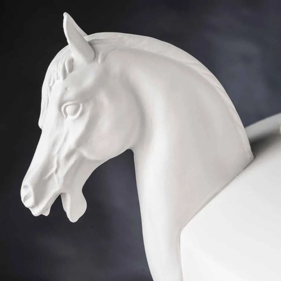 Handgefertigte dekorative Vase aus weißer Keramik oder 24k Gold Made in Italy - Jakcy Viadurini