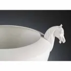 Handgefertigte dekorative Vase aus weißer Keramik oder 24k Gold Made in Italy - Jakcy Viadurini