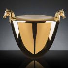 Handgefertigte dekorative Vase aus weißer Keramik oder 24k Gold Made in Italy - Jakcy Viadurini