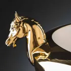 Handgefertigte dekorative Vase aus weißer Keramik oder 24k Gold Made in Italy - Jakcy Viadurini