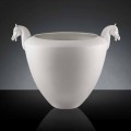 Handgefertigte dekorative Vase aus weißer Keramik oder 24k Gold Made in Italy - Jakcy