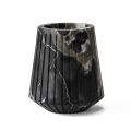 Niedrige dekorative Vase aus Portoro-Marmor mit Streifendesign Made in Italy - Kairo