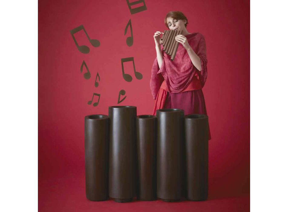 Dekorativer farbiger Vase Slide Bamboo moderner Entwurf hergestellt in Italien Viadurini