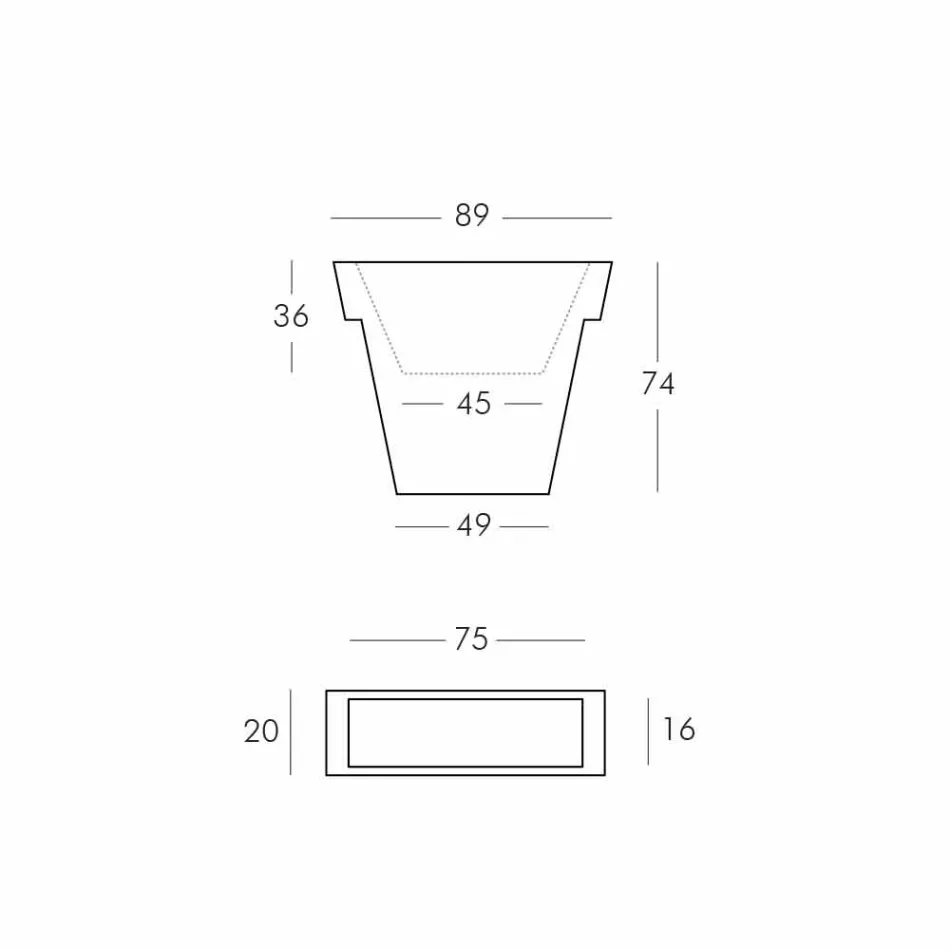 Farbige dekorative Vase Slide Die moderne Polyethylenvase aus Italien Viadurini