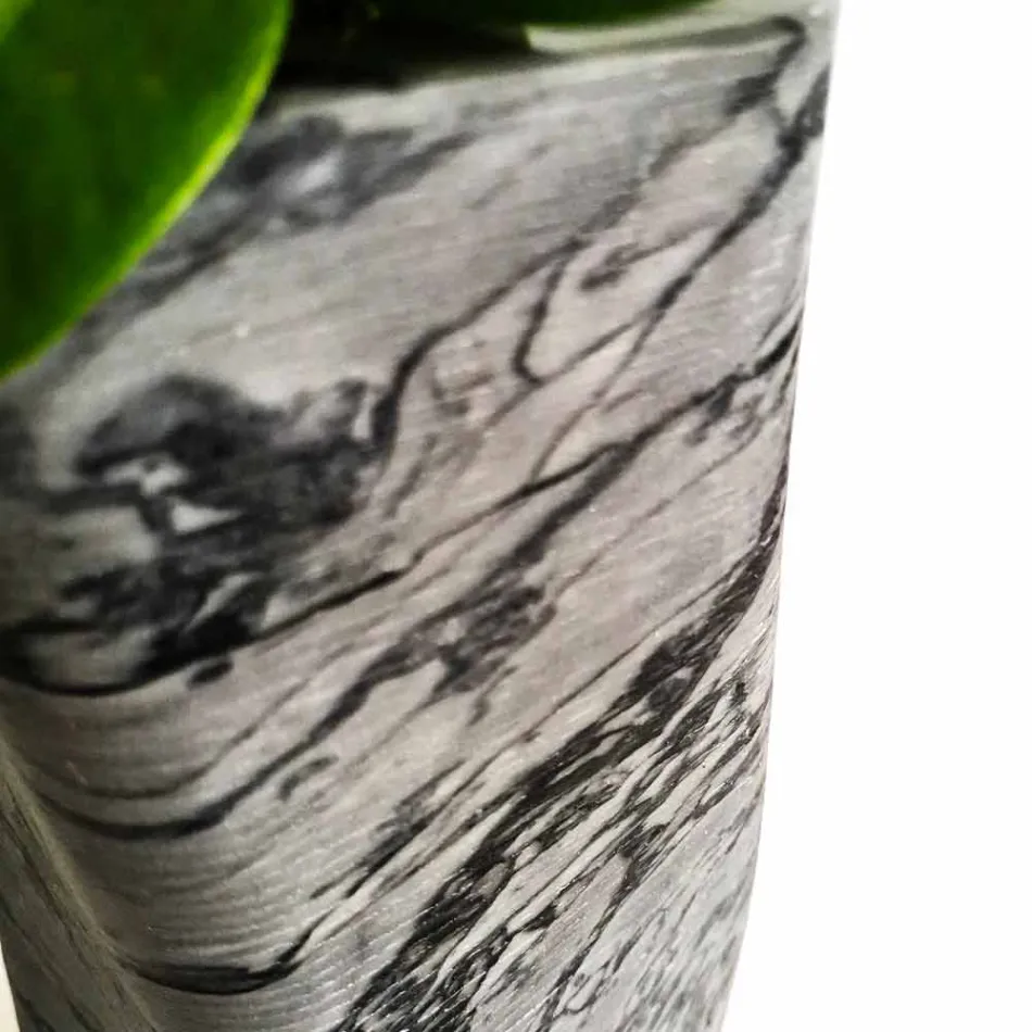 Dekorative Design Vase aus Bardiglio oder Carrara Marmor Made in Italy - Prisma Viadurini
