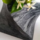 Dekorative Design Vase aus Bardiglio oder Carrara Marmor Made in Italy - Prisma Viadurini