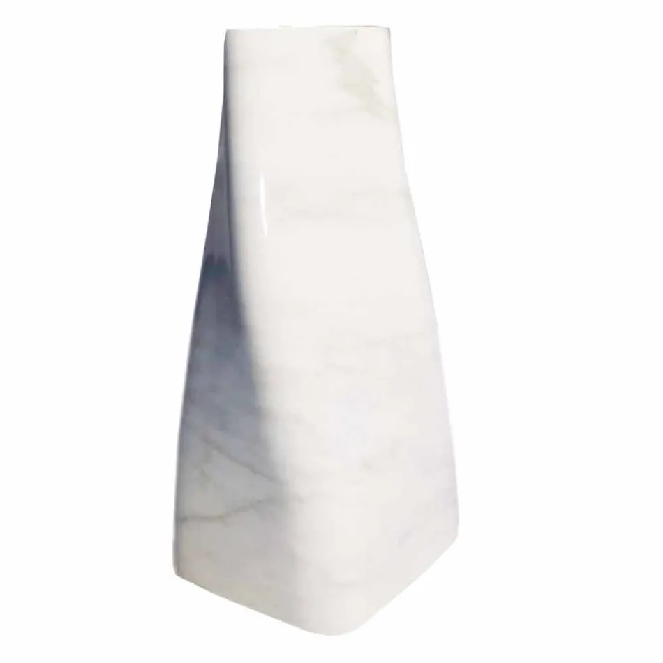 Dekorative Design Vase aus Bardiglio oder Carrara Marmor Made in Italy - Prisma Viadurini