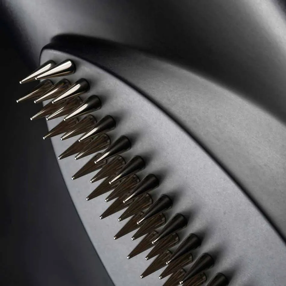 Dekorative Vase aus mattschwarzer Keramik, handgefertigt in Italien - Medina Viadurini