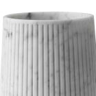 Dekorative Vase aus weißem Carrara-Marmor oder Portoro-Design mit Streifen - Kairo Viadurini