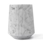 Dekorative Vase aus weißem Carrara-Marmor oder Portoro-Design mit Streifen - Kairo Viadurini
