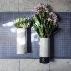 Weiße Carrara Marmor dekorative Vase Made in Italy Design - Nevea Viadurini