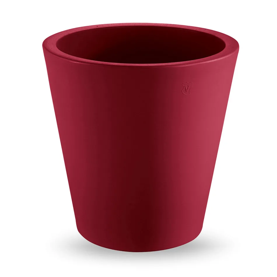 Runde dekorative Vase aus farbigem Polyethylen Made in Italy - Mengo Viadurini