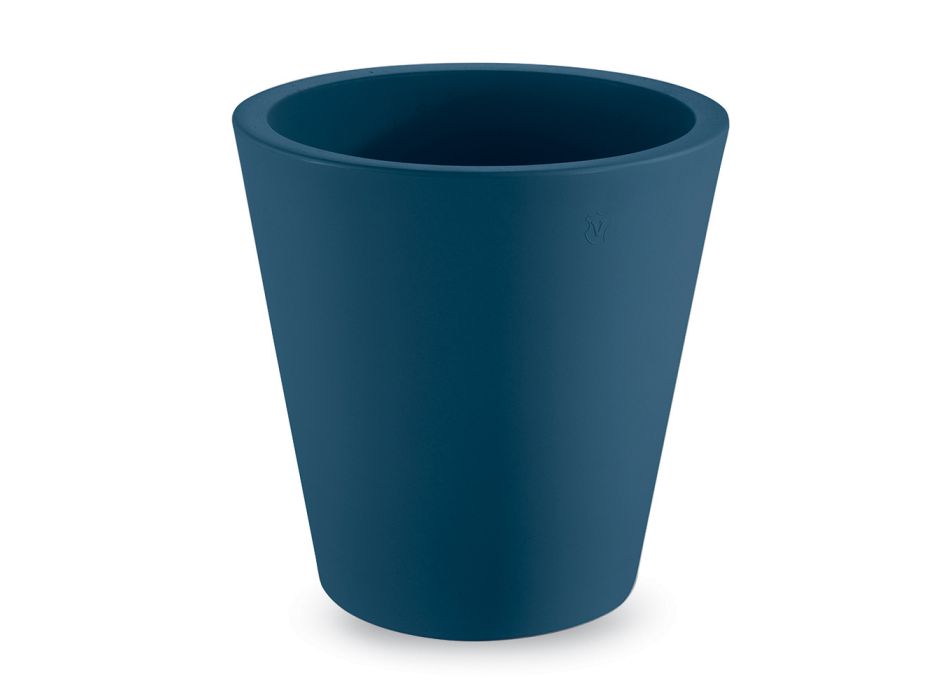 Runde dekorative Vase aus farbigem Polyethylen Made in Italy - Mengo Viadurini