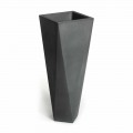 Dekorative Vase aus Polyethylen im quadratischen Design Hergestellt in Italien - Bonina