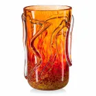 Orangefarbene dekorative Vase aus geblasenem Muranoglas Made in Italy - Mister Viadurini