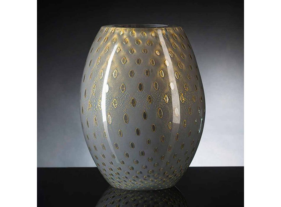 Dekorative Vase aus farbigem mundgeblasenem Muranoglas Made in Italy - Barletta Viadurini