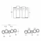 Heller dekorativer Vase Slide Bambus in modernem Design aus Italien Viadurini