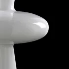Moderne dekorative Vase aus weißer Keramik, handgefertigt in Italien - Tulipo Viadurini