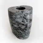 Moderne dekorative Vase aus Bardiglio Fiorito Marmor Made in Italy - Dido Viadurini
