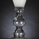 Moderne dekorative Vase aus transparentem und weißem Glas Made in Italy - Romantic Viadurini