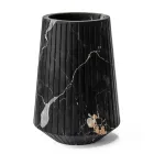 Vase aus weißem Carrara-Marmor oder schwarzem Portoro-Streifen-Design - Kairo Viadurini