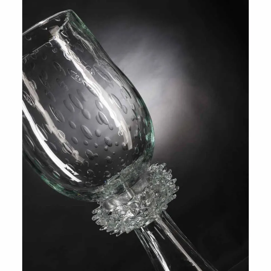 Elegante Indoor-Vase aus mundgeblasenem Muranoglas Made in Italy - Copernicus Viadurini