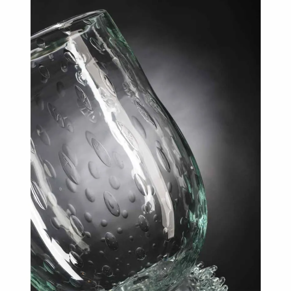 Elegante Indoor-Vase aus mundgeblasenem Muranoglas Made in Italy - Copernicus Viadurini