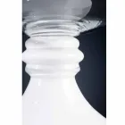 Elegante Indoor-Vase aus weißem und transparentem Glas Made in Italy - Allegra Viadurini