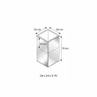 Freistehende geometrische Spiegelvase und Struktur aus Holz und Stahl - Ghenna Viadurini
