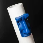 Weiße Keramikvase mit farbigem Einsatz handgefertigt in Italien - Monte Viadurini