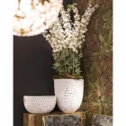 Handgefertigte Keramikvase mit gewebtem Schuss Made in Italy - Napoleon Viadurini