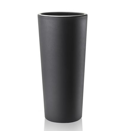 Vase aus weißem oder anthrazitfarbenem Polyethylen in Glockenform 2 Stück - Milek Viadurini