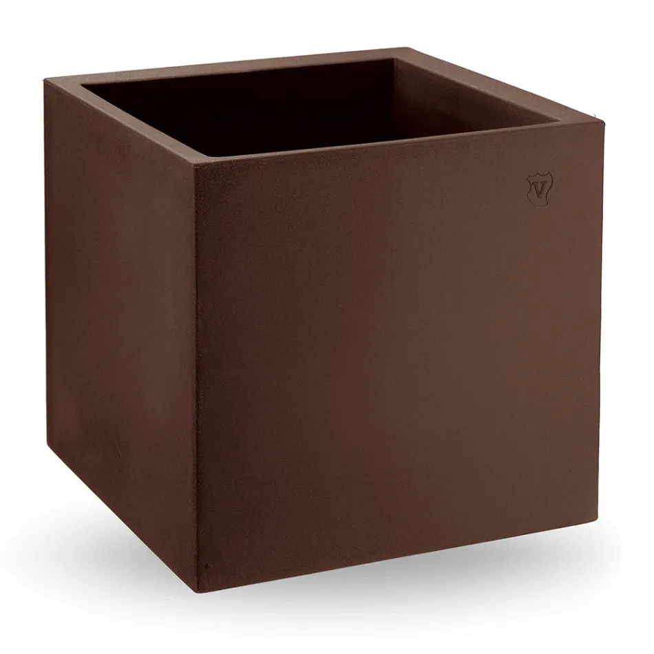 Vase in kubischer Form aus farbigem Polyethylen Made in Italy - Tonello Viadurini