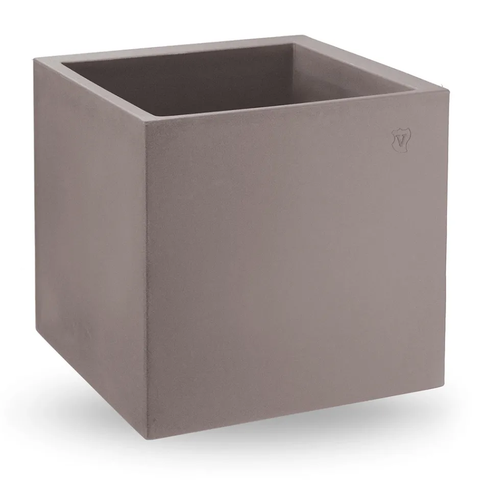 Vase in kubischer Form aus farbigem Polyethylen Made in Italy - Tonello Viadurini