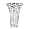 Vase aus Glas und silbernem Metall mit luxuriöser geometrischer Dekoration - Chirico