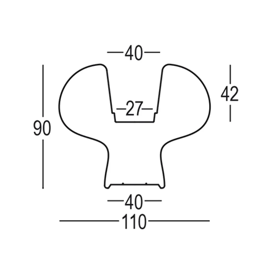 Outdoor-Leuchtvase aus Polyethylen mit LED-Licht Made in Italy - Boba Viadurini