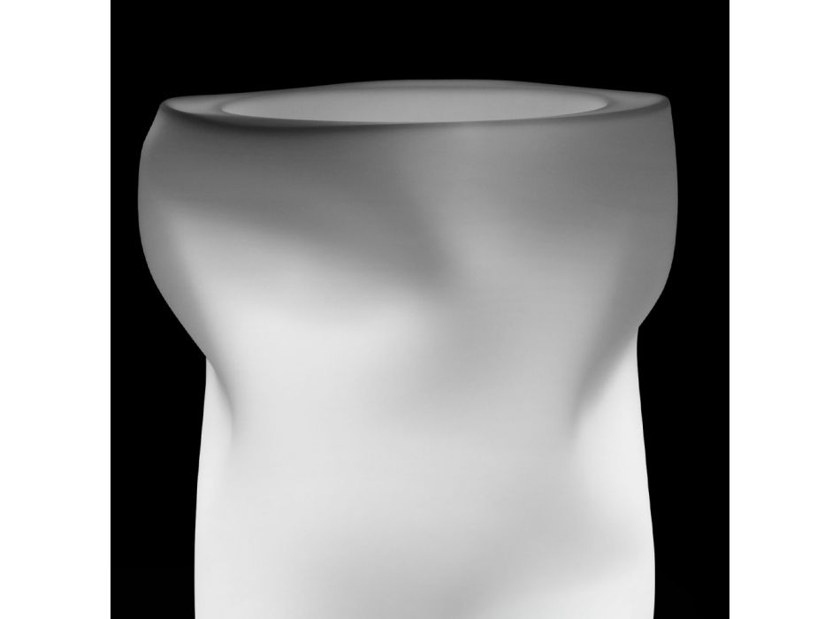 Helle Outdoor-Vase aus undurchsichtigem Polyethylen Made in Italy - Proud Viadurini