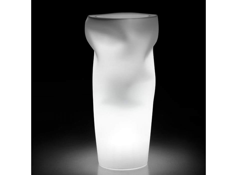 Helle Outdoor-Vase aus undurchsichtigem Polyethylen Made in Italy - Proud Viadurini