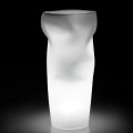 Helle Outdoor-Vase aus undurchsichtigem Polyethylen Made in Italy - Proud