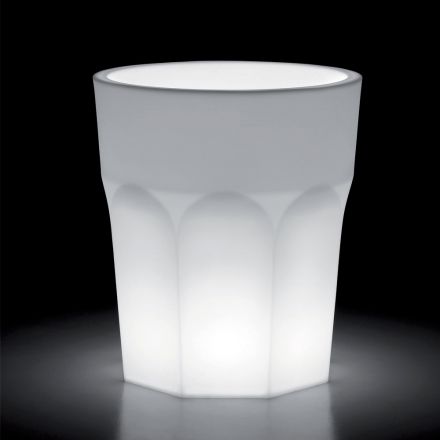 Dekorative Leuchtvase aus Polyethylen mit LED-Licht, hergestellt in Italien – Pucca Viadurini
