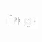 Leuchtende Vase aus Kunststoff für Außen oder Innen, 3 Dimensionen - Gem von Myyour Viadurini