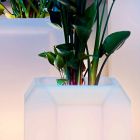 Leuchtende Vase aus Kunststoff für Außen oder Innen, 3 Dimensionen - Gem von Myyour Viadurini
