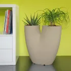 Moderne farbige Gartenvase aus Polyethylen Made in Italy - Flowes Viadurini