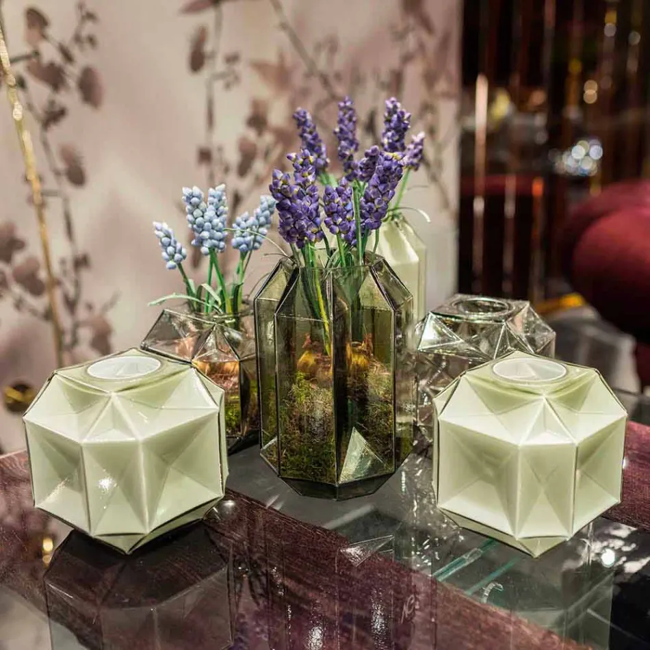 Moderne Glasvase für den Innenbereich, handgefertigt in Italien - Eagle Viadurini