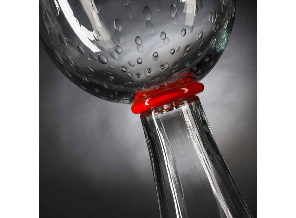 Moderne transparente Vase aus geblasenem Muranoglas Made in Italy - Copernicus Viadurini