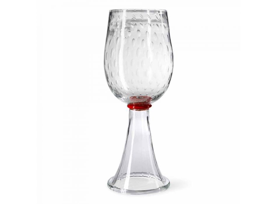Moderne transparente Vase aus geblasenem Muranoglas Made in Italy - Copernicus Viadurini