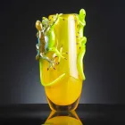Dekorative Vase aus farbigem Glas, handgefertigt in Italien - Geco Viadurini