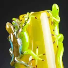 Dekorative Vase aus farbigem Glas, handgefertigt in Italien - Geco Viadurini