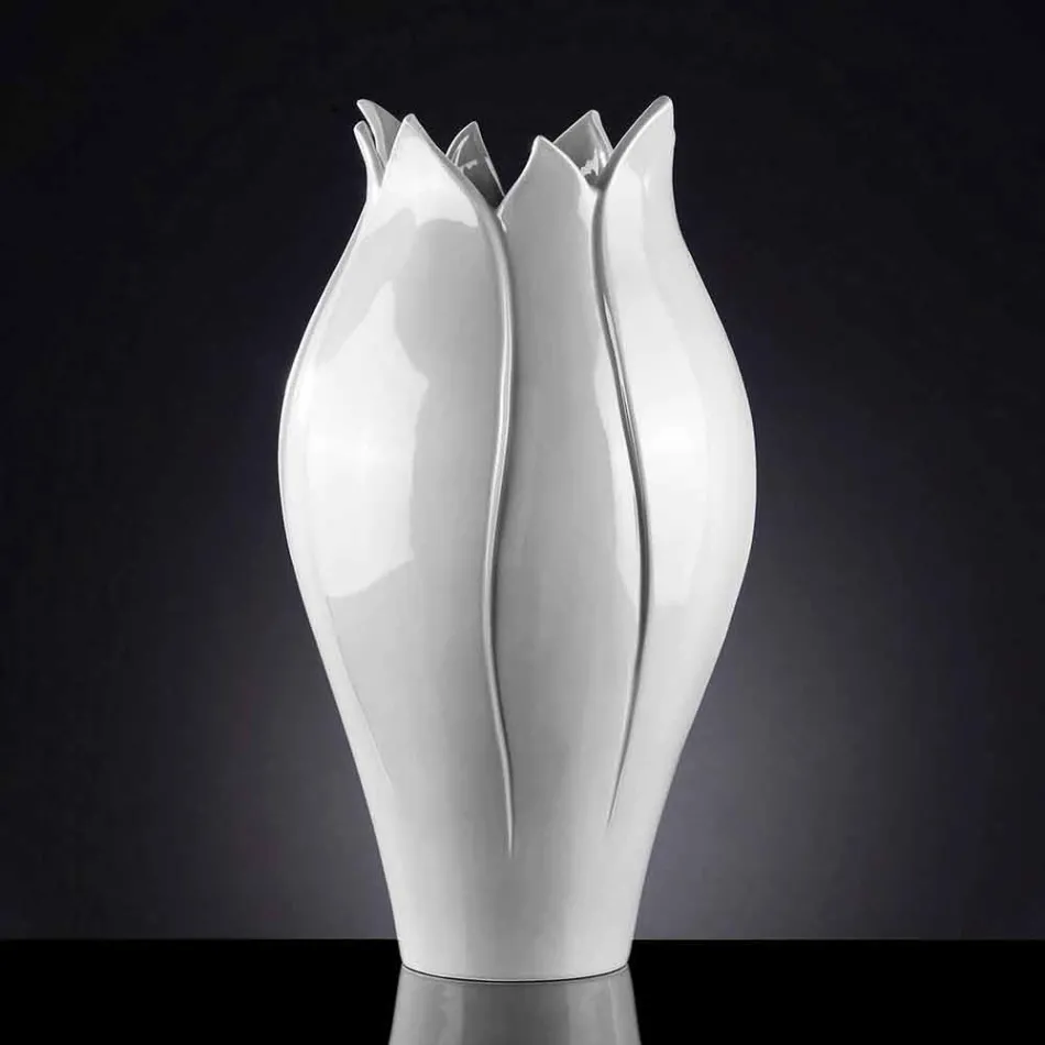 Moderne dekorative Vase aus farbiger Keramik, handgefertigt in Italien - Onyx Viadurini