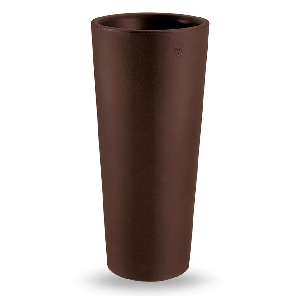 Runde Outdoor-Vase aus farbigem Polyethylen Made in Italy - Nippon Viadurini